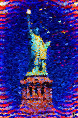Conde Nast Fashion Royalty Free Images - Lady Liberty Love Royalty-Free Image by Mario Carini