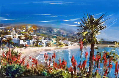 Landscapes Mixed Media Royalty Free Images - Laguna Sparkle Royalty-Free Image by Russell Pierce