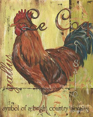 Birds Painting Rights Managed Images - Le Coq Royalty-Free Image by Debbie DeWitt