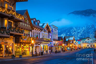 Mountain Royalty-Free and Rights-Managed Images - Leavenworth Skyline by Inge Johnsson
