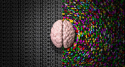 Fantasy Digital Art - Left Brain Right Brain by Allan Swart