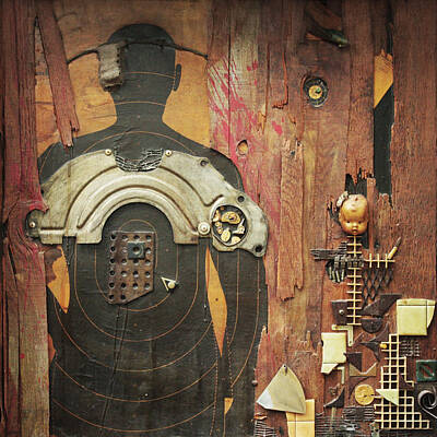 Steampunk Mixed Media - Like Father Like Son  c1986 c2013 by Paul Ashby