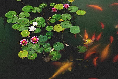 Lilies Digital Art - Lily 0147 - Pastel Chalk 2 HP by David Lange