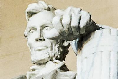 Politicians Digital Art Royalty Free Images - Lincoln - 3463 Neo HP Royalty-Free Image by David Lange