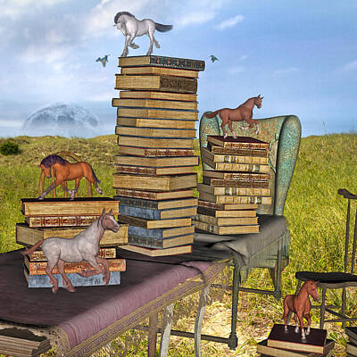 Animals Mixed Media - Literary Levels by Betsy Knapp