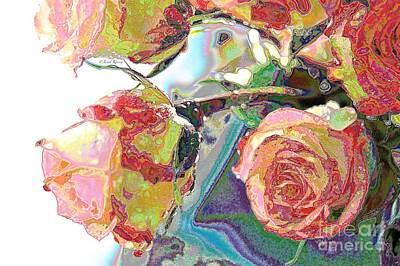 Roses Mixed Media Royalty Free Images - Living Blossom Royalty-Free Image by Janal Koenig