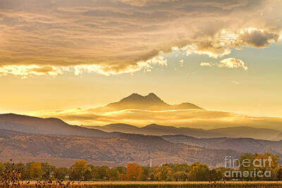 Best Sellers - James Bo Insogna Royalty Free Images - Longs Peak Autumn Sunset Royalty-Free Image by James BO Insogna