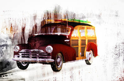 Transportation Paintings - Looking For Surf City by Bob Orsillo