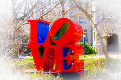 Louis Dallara Royalty-Free and Rights-Managed Images - Love Sculpture - Penn Campus by Louis Dallara