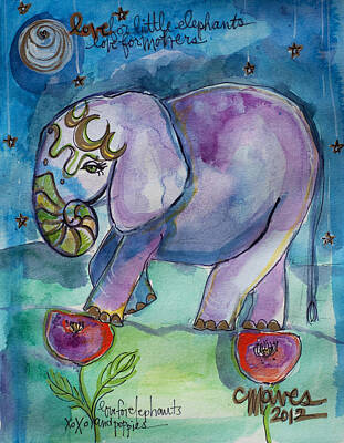 Sultry Plants Rights Managed Images - Lovely Little Elephant2 Royalty-Free Image by Laurie Maves ART