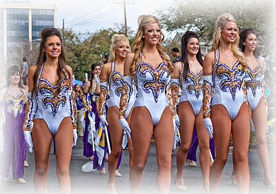 Football Royalty-Free and Rights-Managed Images - LSU Marching Band 4 by Steve Harrington