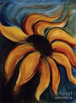 Sunflowers Paintings - Lyndseys Sunflower by Sheri Lauren