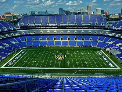 Football Photos - Baltimore Ravens Stadium by Bob Geary