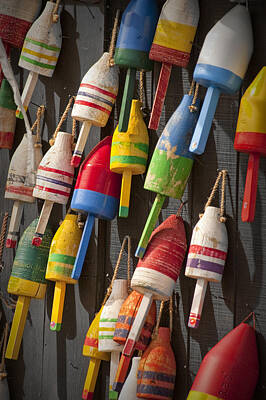 Randall Nyhof Royalty Free Images - Maine Fishing Buoys Royalty-Free Image by Randall Nyhof