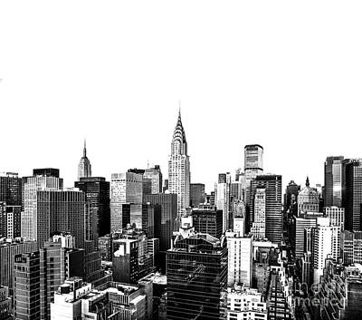 Nfl Team Signs - Manhattan Skyline by Diane Diederich