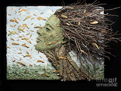 Portraits Mixed Media - Maple Showers by Adam Long
