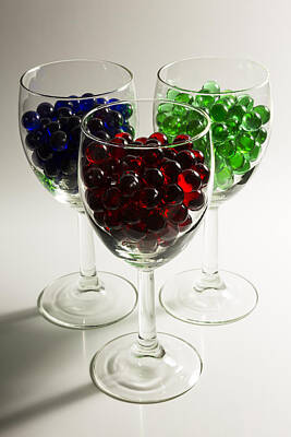 Purely Purple - Marbles Wine Glasses 1 by John Brueske