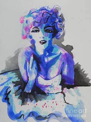 Actors Paintings - Marilyn Monroe 03 by Chrisann Ellis