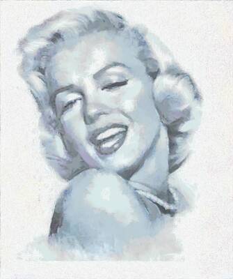 Actors Digital Art - Marilyn Monroe Tribute Sing Grupped by Catherine Lott