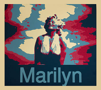 Actors Digital Art - Marilyn Poster by Barbara Snyder