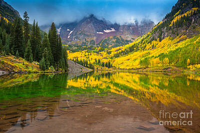 Uncle Sam Posters - Maroon Bells Reflection by Inge Johnsson