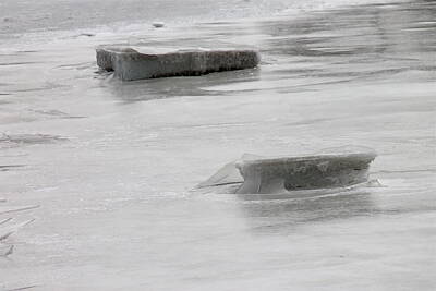 State Pop Art - Marooned Ice Chunks by Wayne Williams