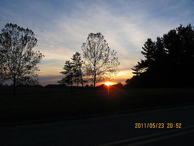 Farm Life Paintings Rob Moline Royalty Free Images - May 23 Sunset One Royalty-Free Image by Tina M Wenger