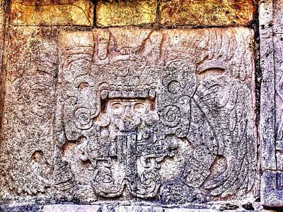 Vintage Vinyl - Mayan Hieroglyphic Carving by Paul Williams