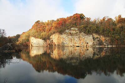 Street Posters - Meads Quarry in Autumn by Melinda Fawver