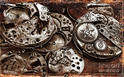 Steampunk Royalty Free Images - Rusty Watch Mechanism Royalty-Free Image by Daliana Pacuraru