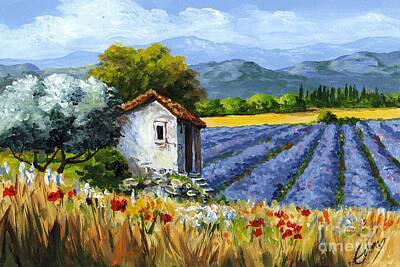 Scifi Portrait Collection - Mediterranean lavender field by Edit Voros