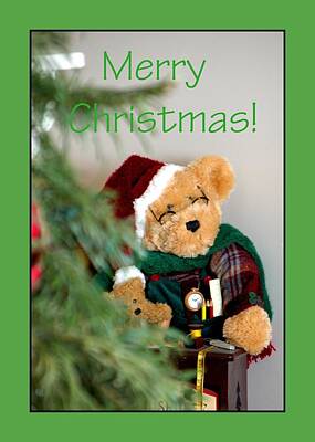 Jerry Sodorff Royalty-Free and Rights-Managed Images - Merry Christmas Bear 0722 by Jerry Sodorff