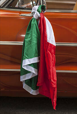 Travel - Mexican Flag Tied to Car by Robert Ullmann