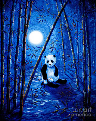 Laura Iverson Royalty-Free and Rights-Managed Images - Midnight Lullaby in a Bamboo Forest by Laura Iverson