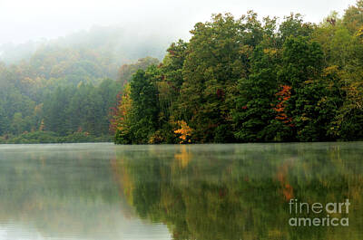 Spot Of Tea - Mist on the  Lake by Thomas R Fletcher