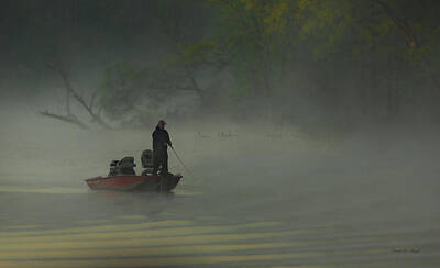 Everet Regal Royalty-Free and Rights-Managed Images - Morning Fisherman by Everet Regal