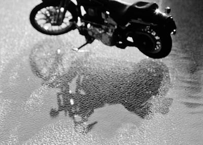 Angels And Cherubs - Motorcycle - Reflection 3 by Victoria Fischer