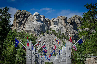 Politicians Photo Royalty Free Images - Mount Rushmore National Memorial Royalty-Free Image by Debra Martz