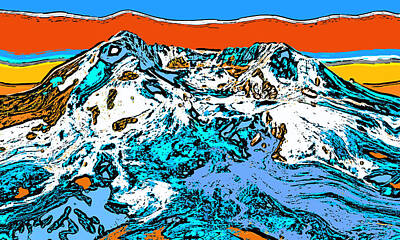 Surrealism Digital Art - Mount Saint Helens - Washington by David G Paul