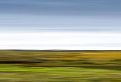 Abstract Landscape Photos - Mountain Valley Abstract by Mark Andrew Thomas