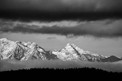 Kim Fearheiley Photography Royalty Free Images - Mountains and clouds Royalty-Free Image by Ian Middleton