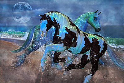 Animals Digital Art Rights Managed Images - Mystical Midnight  Royalty-Free Image by Betsy Knapp