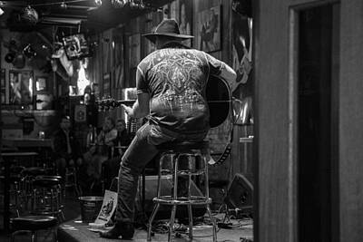 Musicians Photos - Nashville Musician Black and White by John McGraw