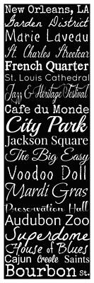 Jazz Royalty-Free and Rights-Managed Images - New Orleans Louisiana Typography by Southern Tradition