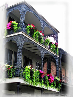 Legendary And Mythic Creatures Rights Managed Images - New Orleans Porches Royalty-Free Image by Joan  Minchak