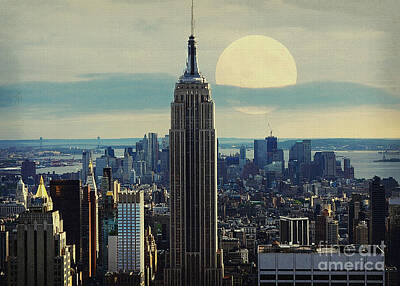 Landmarks Mixed Media Royalty Free Images - New York City Royalty-Free Image by Celestial Images