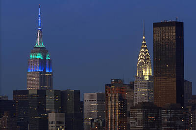 City Scenes Rights Managed Images - New York City Empire State Building and Chrysler Building  Royalty-Free Image by Juergen Roth
