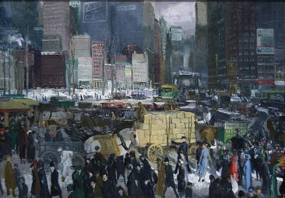 City Scenes Paintings - New York City by Celestial Images
