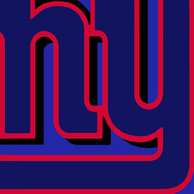 Football Painting Royalty Free Images - New York Giants Football Royalty-Free Image by Tony Rubino