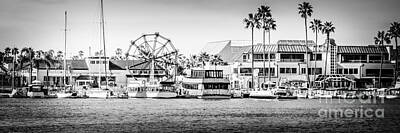 Flags On Faces Semmick Photo - Newport Beach Fun Zone Panoramic Photo by Paul Velgos